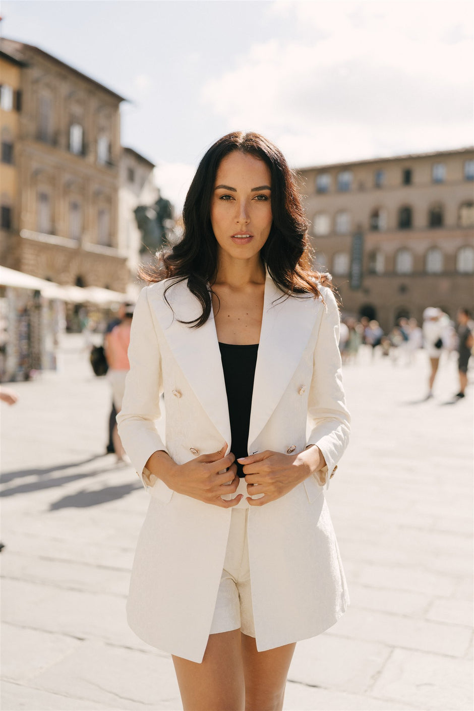 Custom womenswear suit by House of Falcone Brisbane, Italian-inspired tailoring