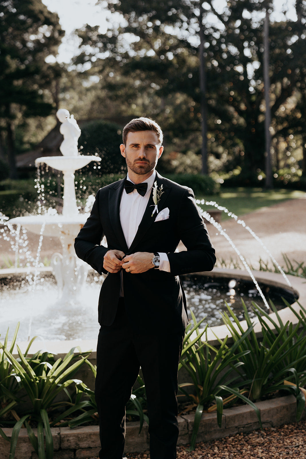 Midnight black Tux - Custom Men's Suit | House of Falcone Brisbane