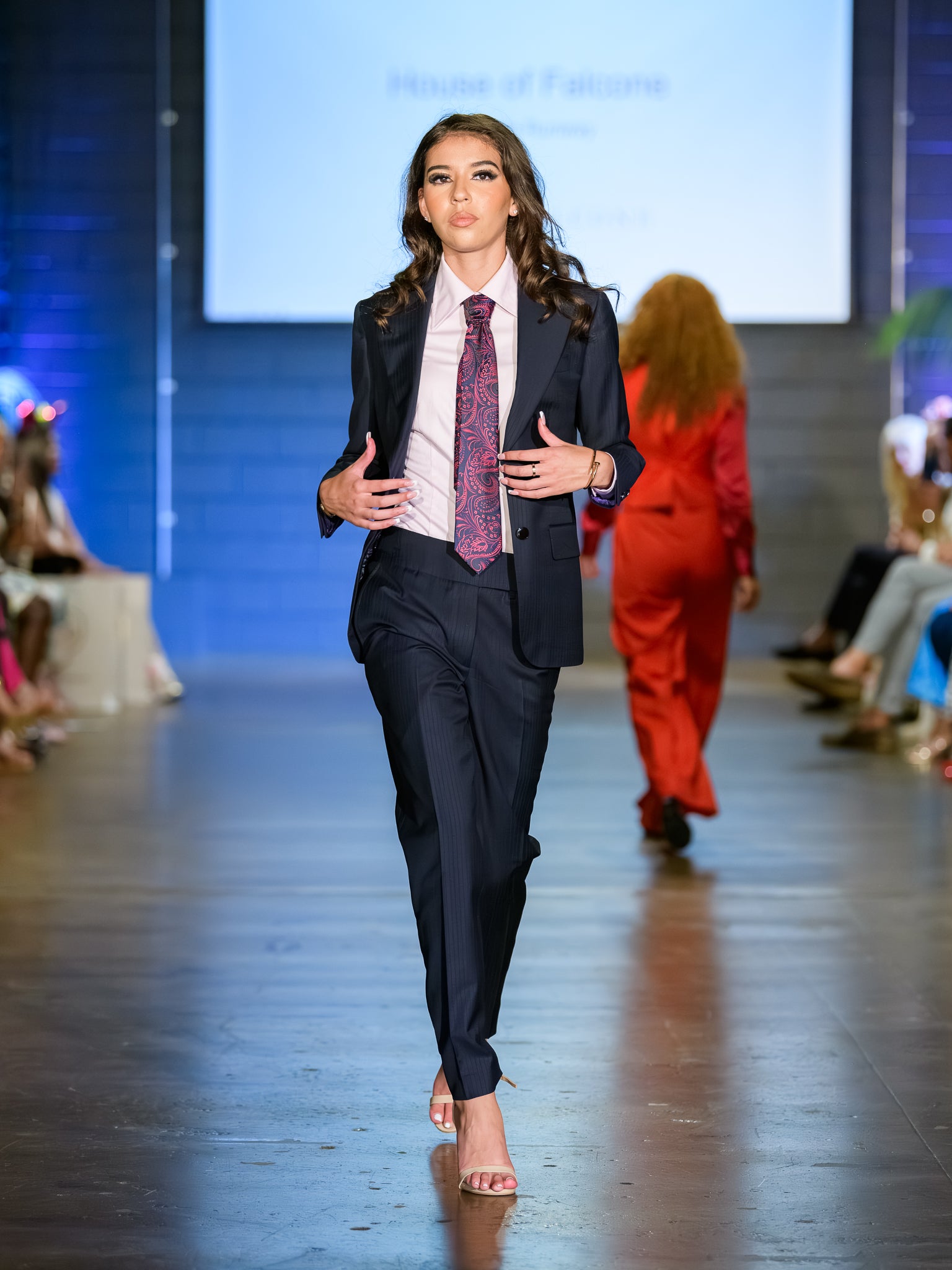 Ultimate boss navy striped suit