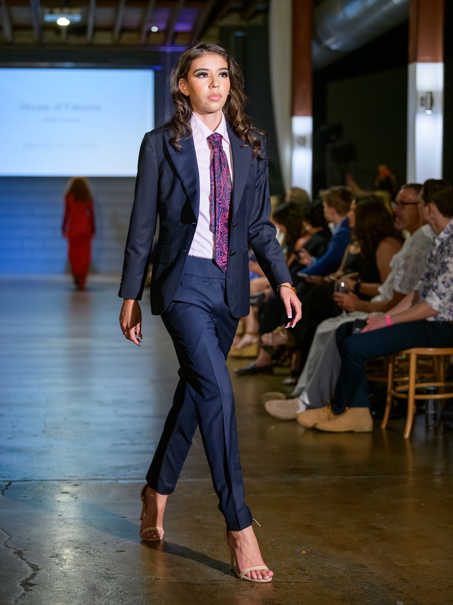 Ultimate boss navy striped suit