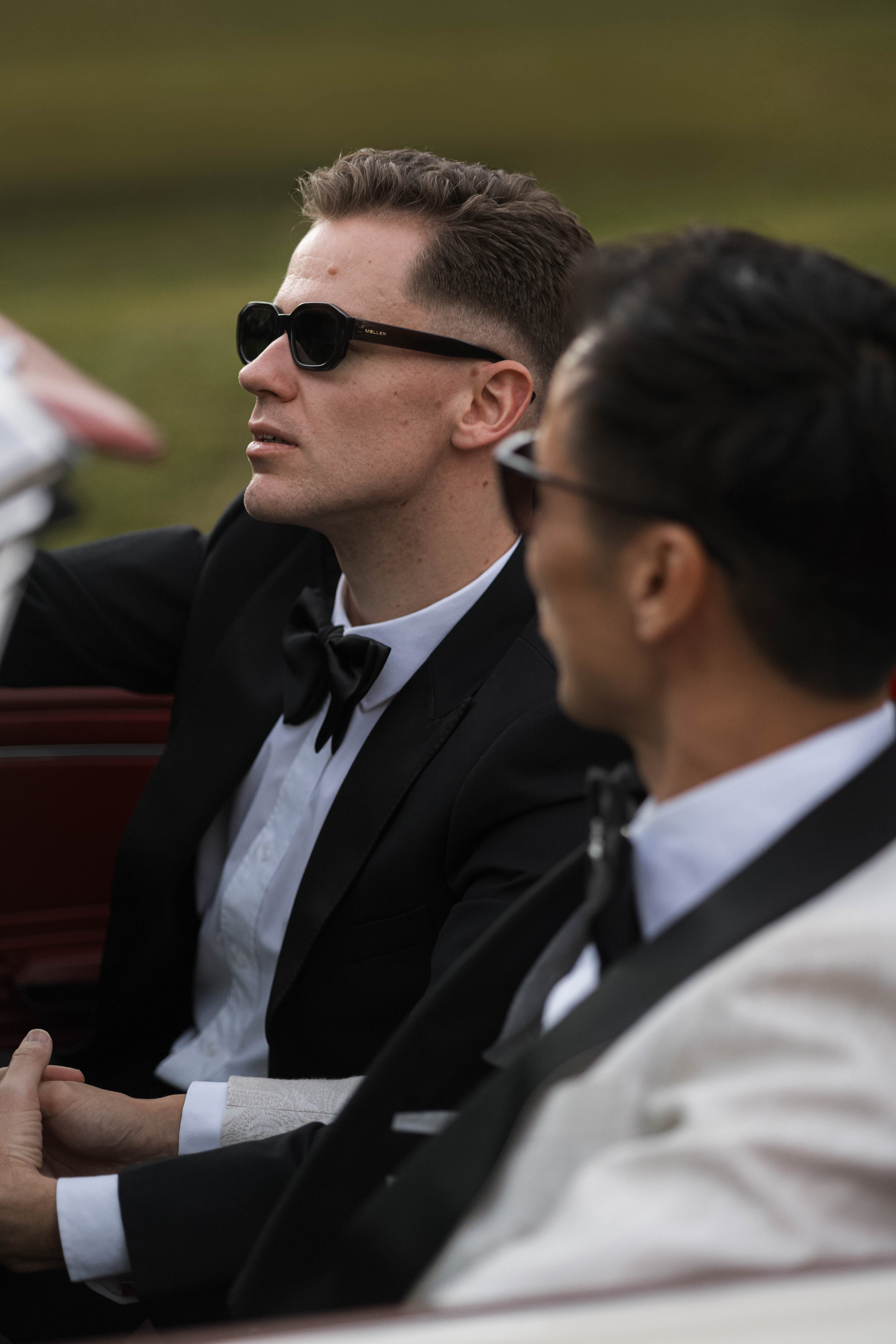 Midnight black Tux Back View - Bespoke Tailoring | House of Falcone Brisbane