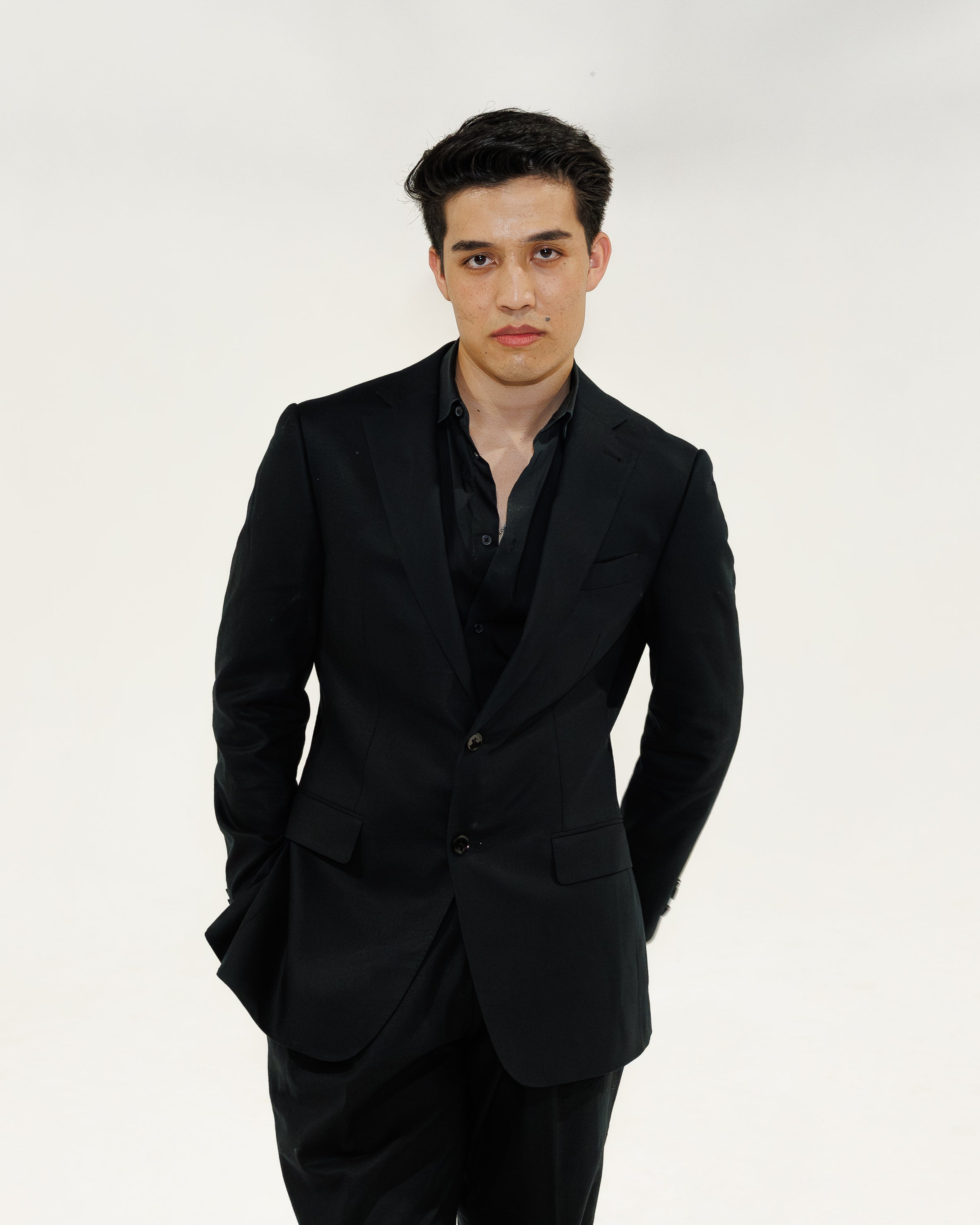 Raven black linen suit - Custom Men's Suit | House of Falcone Brisbane