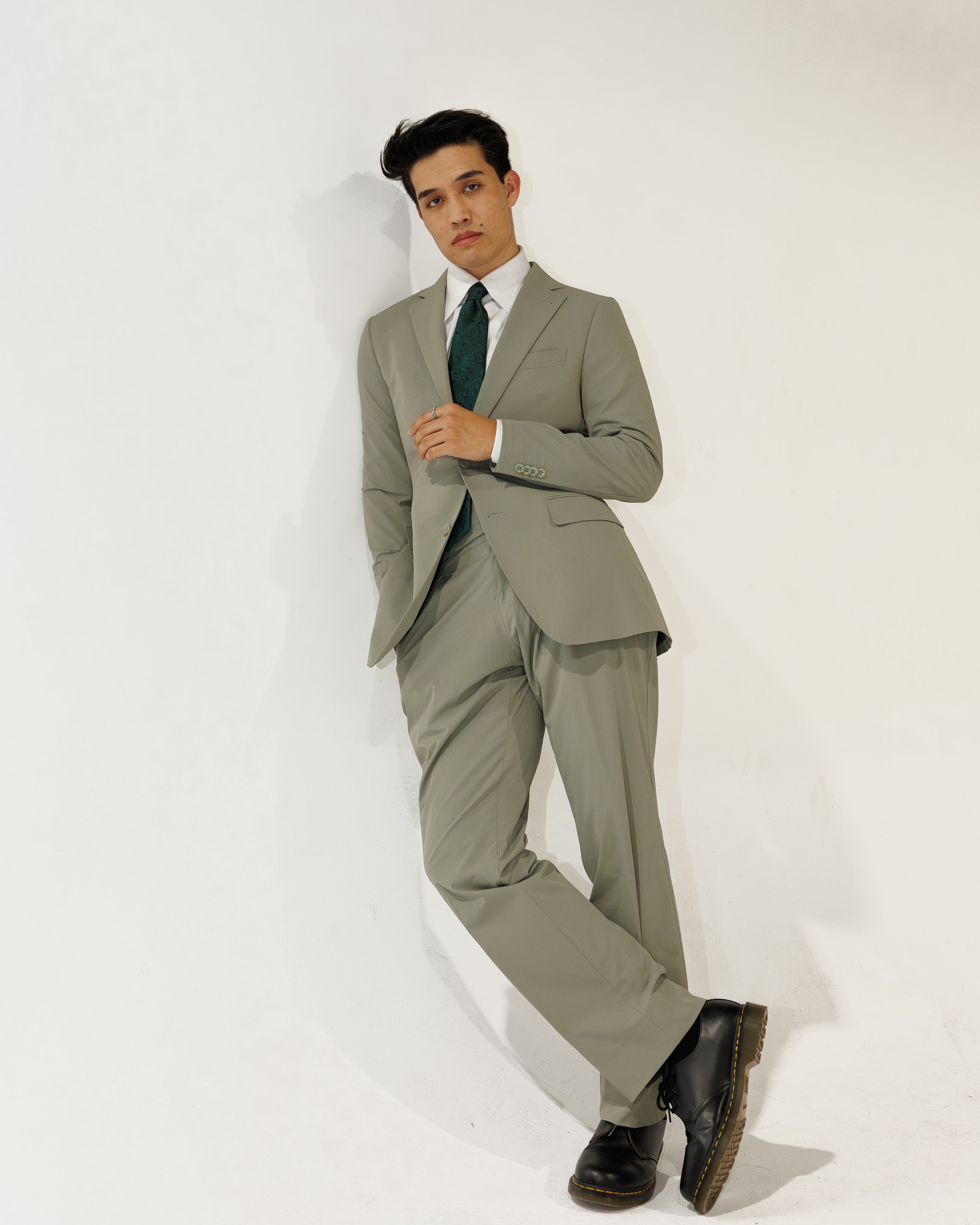 Amalfi green suit by House of Falcone - Bespoke Men's Tailoring Brisbane