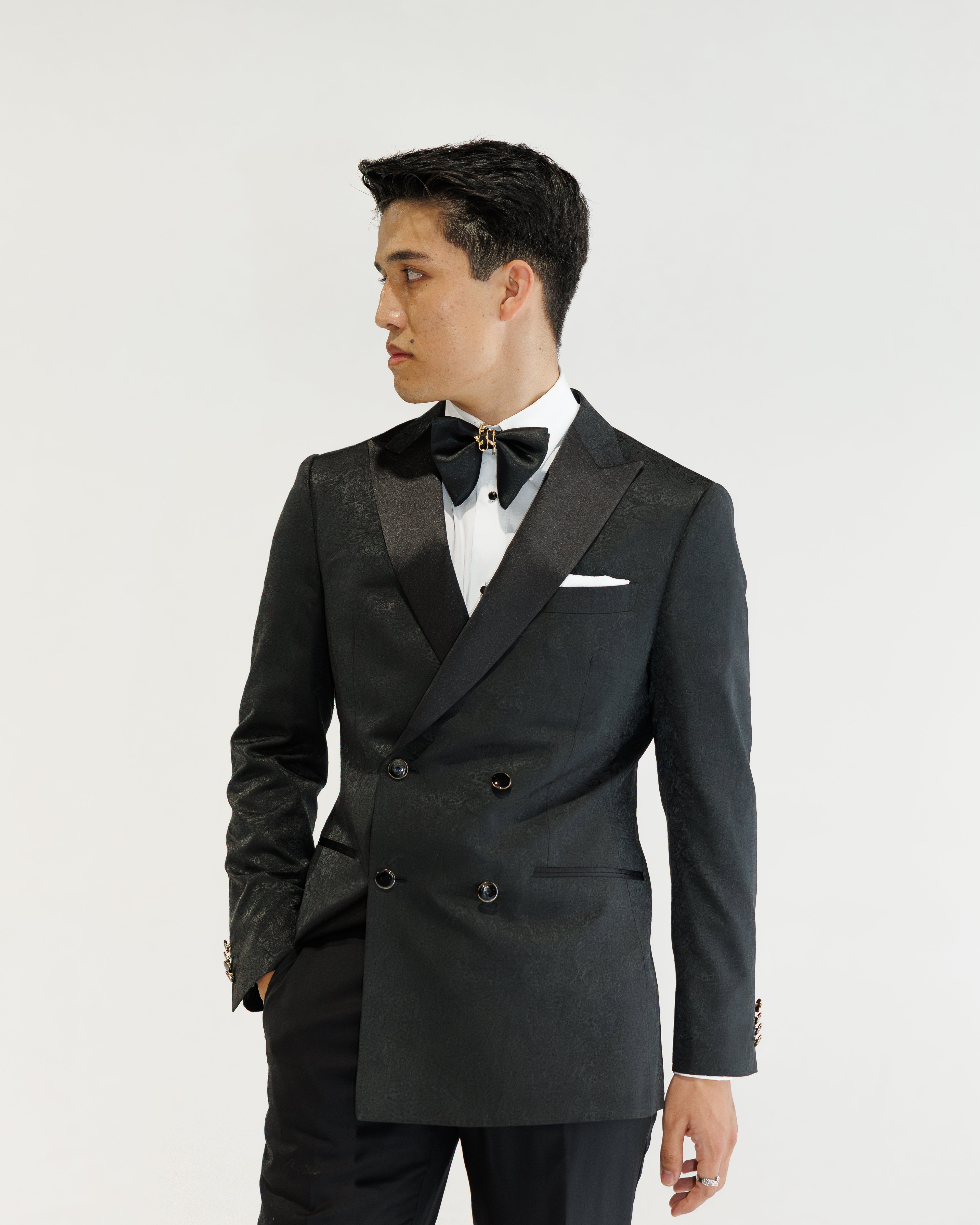 Black Paisley Tux - Custom Men's Suit | House of Falcone Brisbane