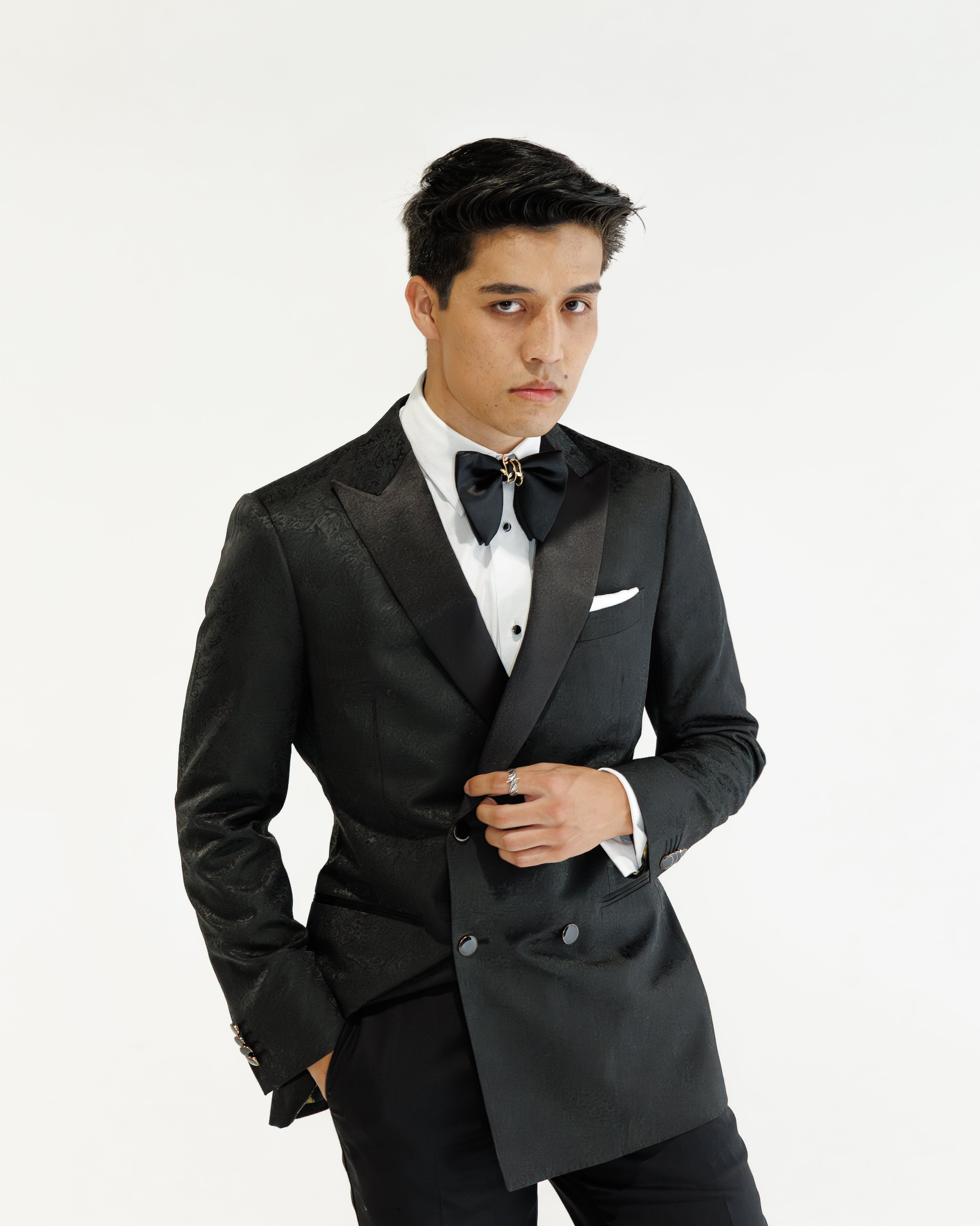 Black Paisley Tux - Custom Tailored Men's Suit Brisbane | House of Falcone