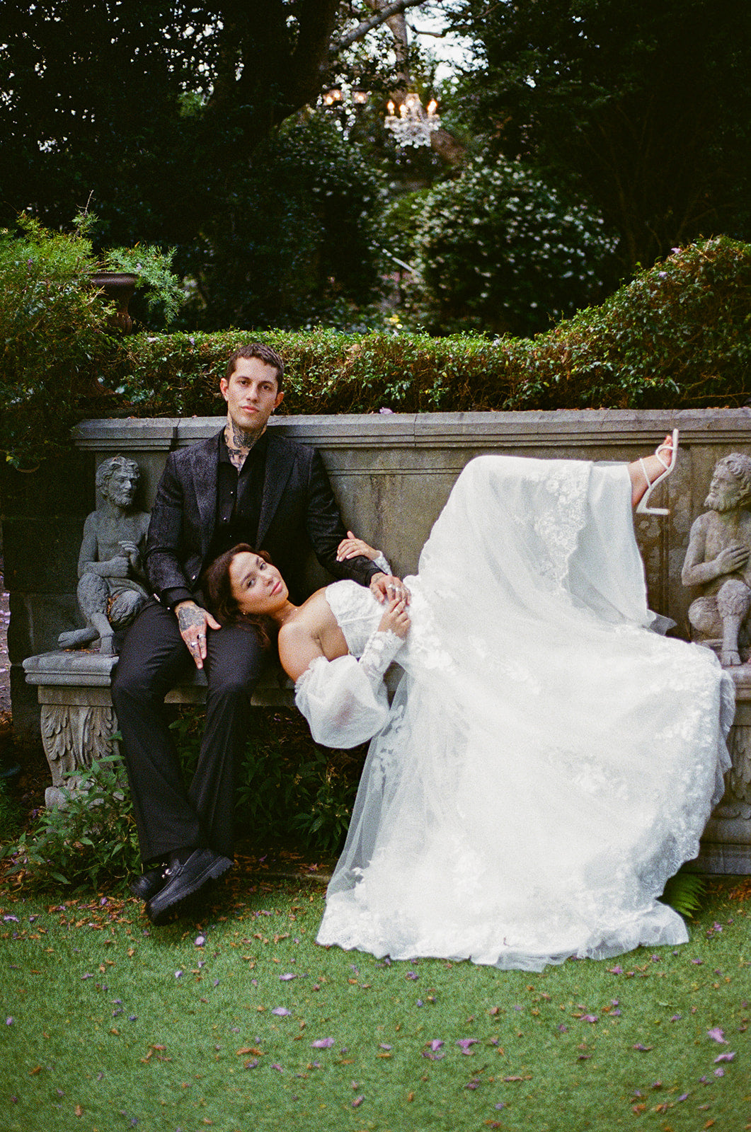 Midnight black baroque jacquard suit Detail - Premium Italian Fabric | House of Falcone Brisbane